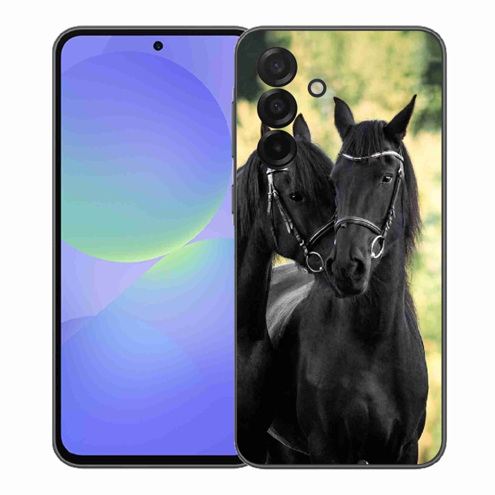 Gélový kryt mmCase na Samsung Galaxy A37 5G - dva čierne kone