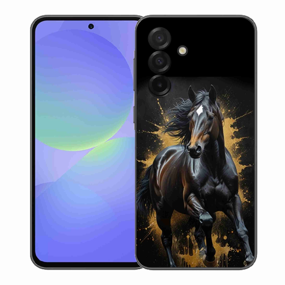 Gélový kryt mmCase na Samsung Galaxy A37 5G - elegantný čierny žrebec