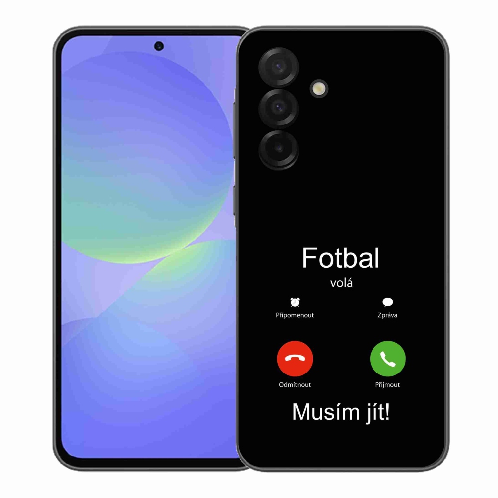 Gélový kryt mmCase na Samsung Galaxy A37 5G - futbal volá čierne pozadie