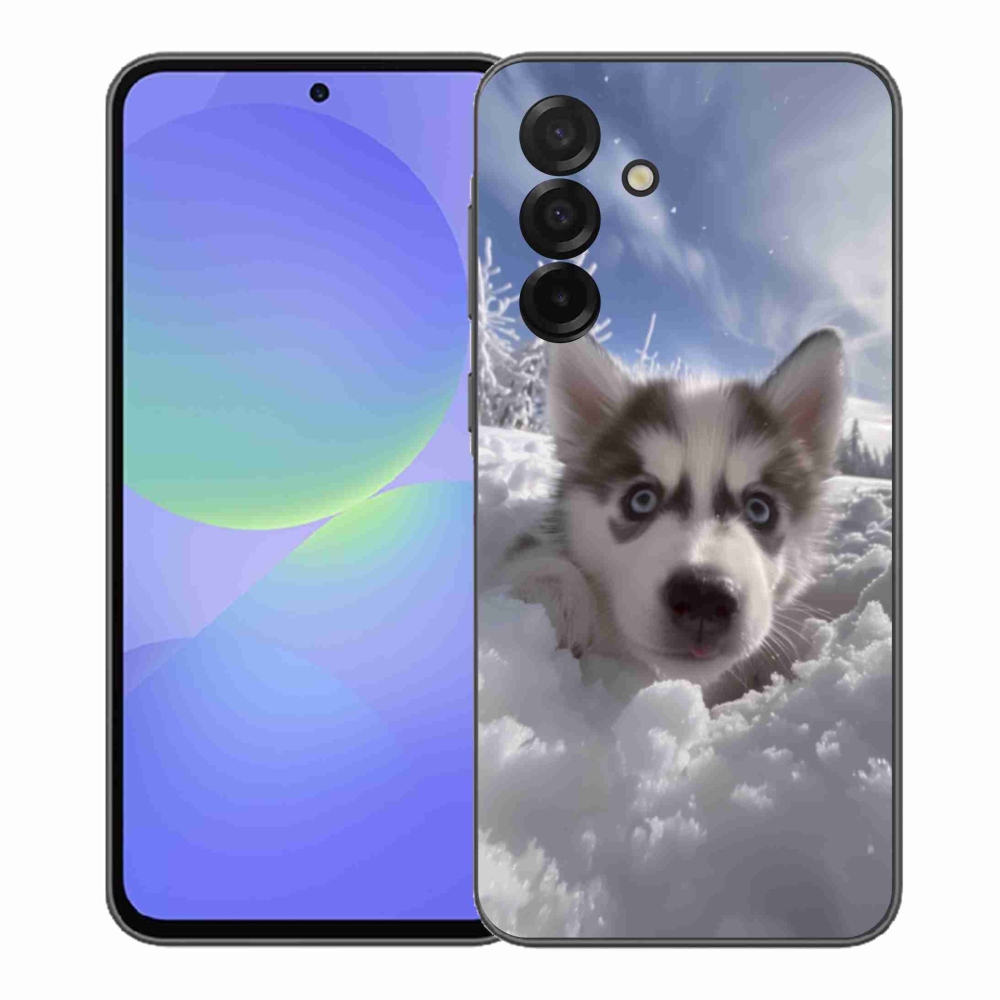 Gélový kryt mmCase na Samsung Galaxy A37 5G - husky v snehu