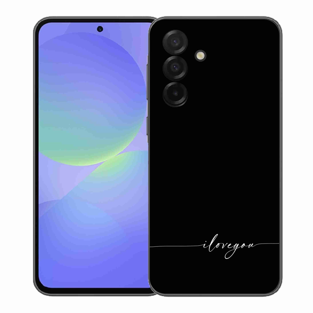 Gélový kryt mmCase na Samsung Galaxy A37 5G - I love you čierne pozadie