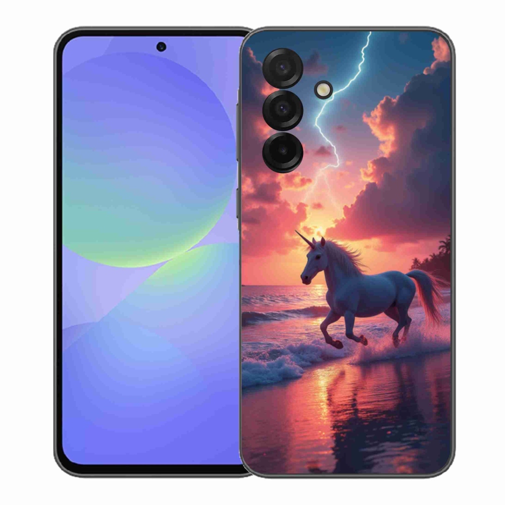 Gélový kryt mmCase na Samsung Galaxy A37 5G - jednorožec na pláži