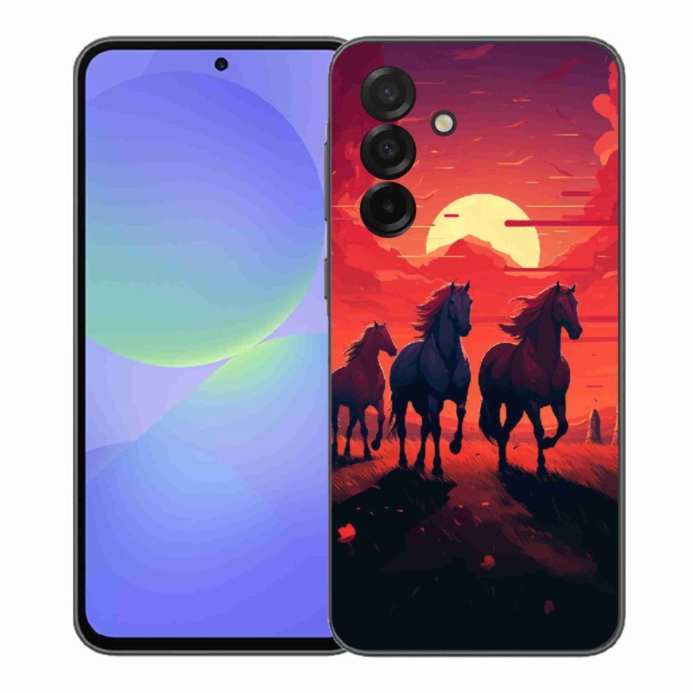 Gélový kryt mmCase na Samsung Galaxy A37 5G - kone a západ slnka