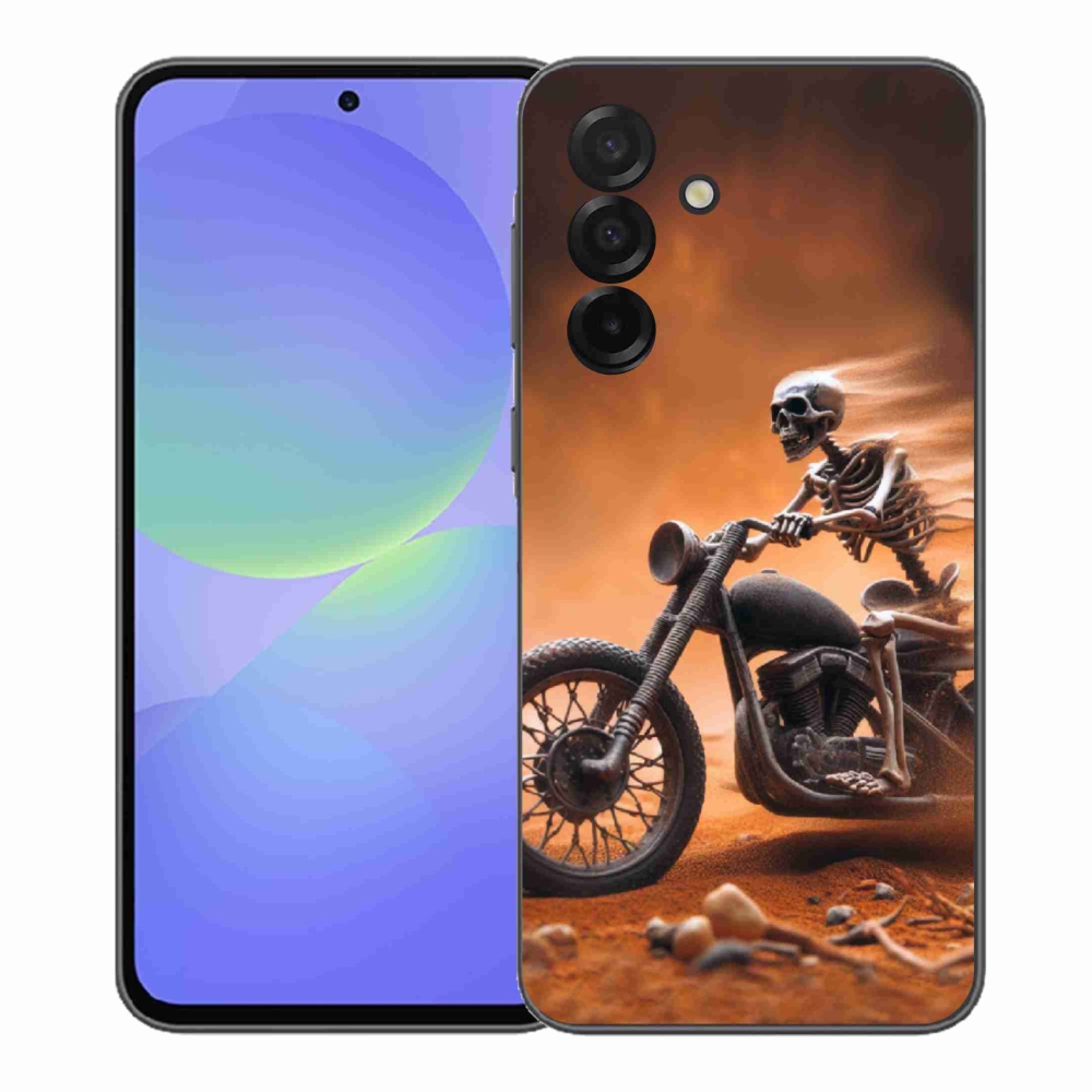 Gélový kryt mmCase na Samsung Galaxy A37 5G - kostra na motorke