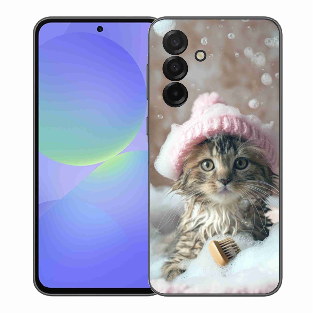Gélový kryt mmCase na Samsung Galaxy A37 5G - mačiatko a kúpeľ