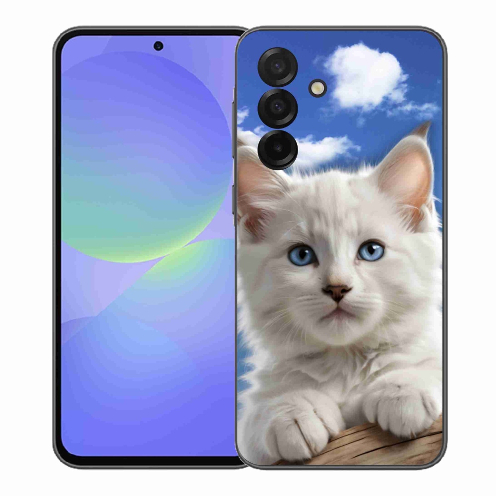 Gélový kryt mmCase na Samsung Galaxy A37 5G - mačiatko a oblaky