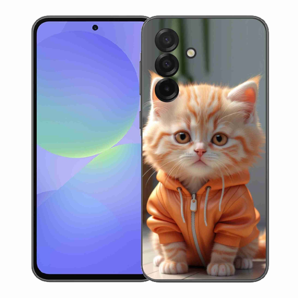 Gélový kryt mmCase na Samsung Galaxy A37 5G - mačiatko v mikine