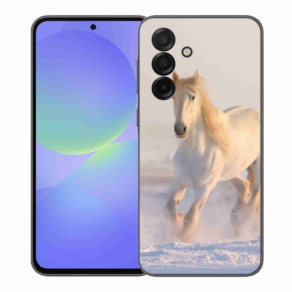 Gélový kryt mmCase na Samsung Galaxy A37 5G - kôň v snehu
