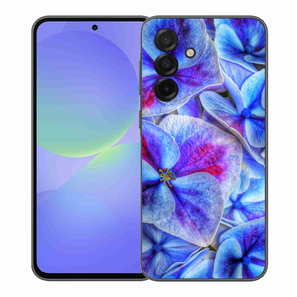 Gélový kryt mmCase na Samsung Galaxy A37 5G - modré kvety 1