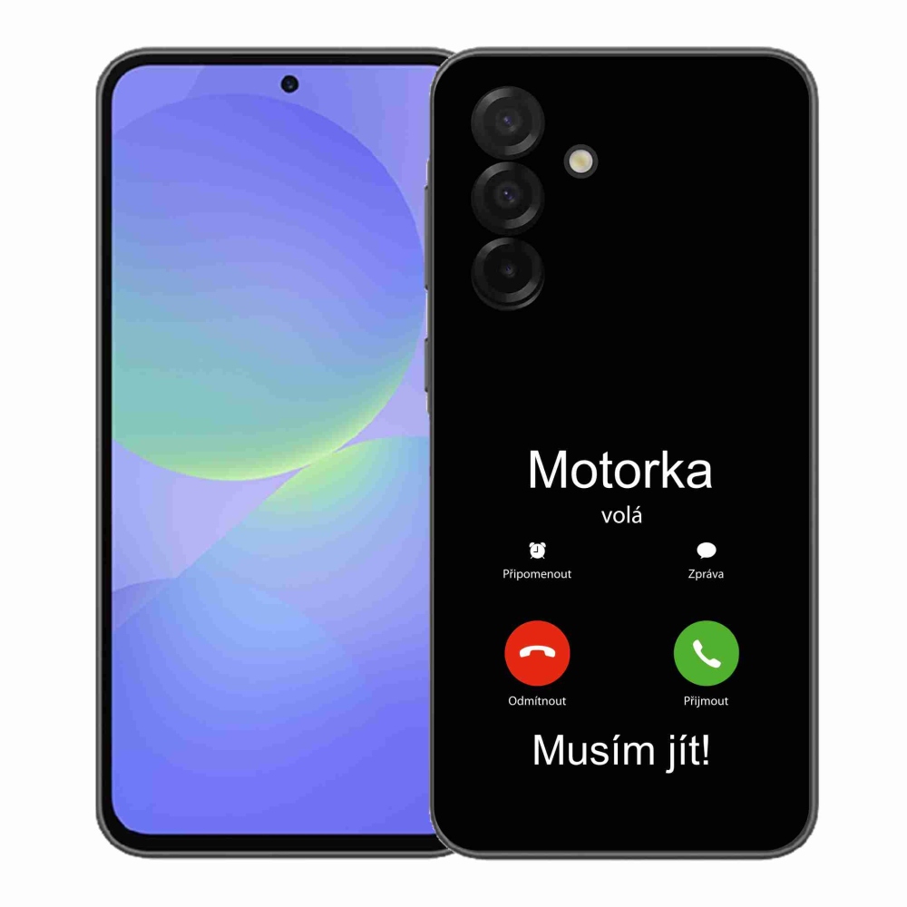 Gélový kryt mmCase na Samsung Galaxy A37 5G - motorka volá čierne pozadie