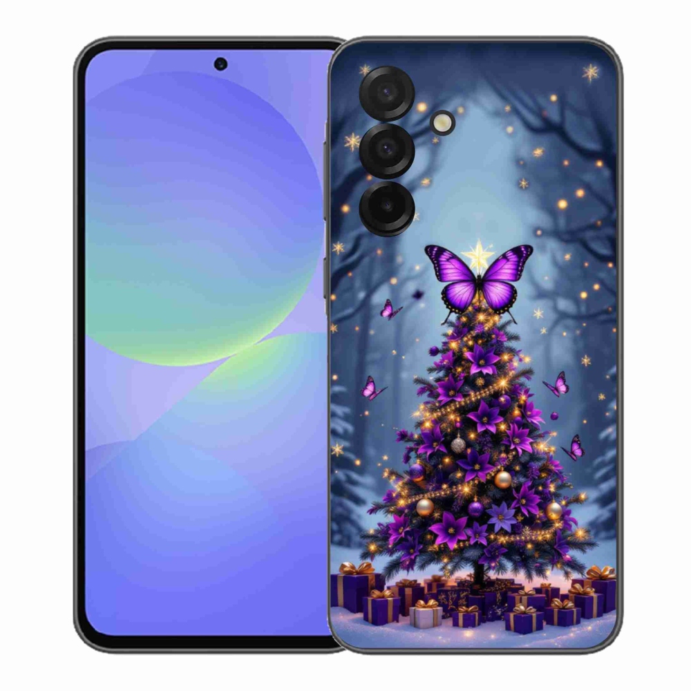 Gélový kryt mmCase na Samsung Galaxy A37 5G - motýlí vianočný stromček