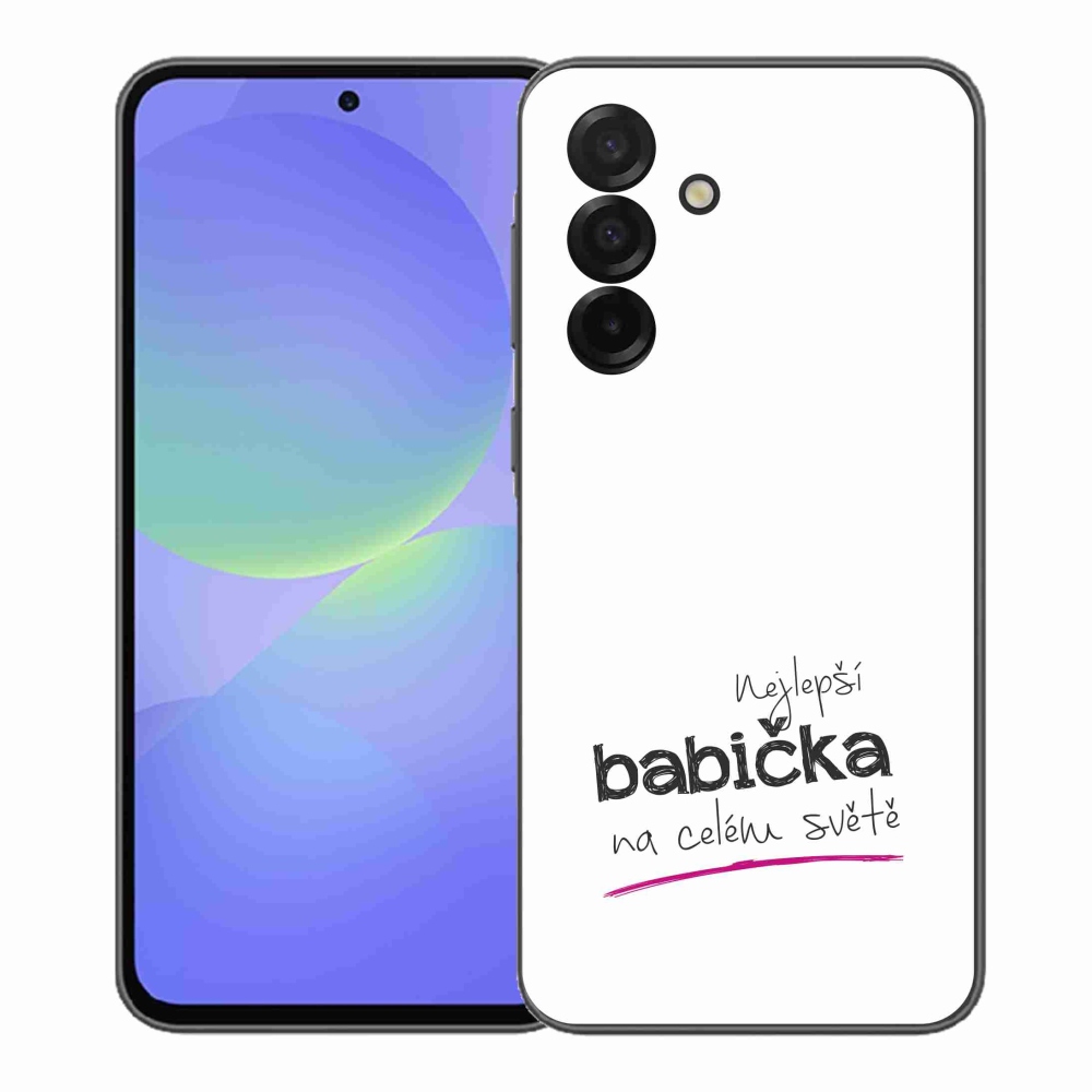 Gélový kryt mmCase na Samsung Galaxy A37 5G - najlepšia babička 4 biele pozadie