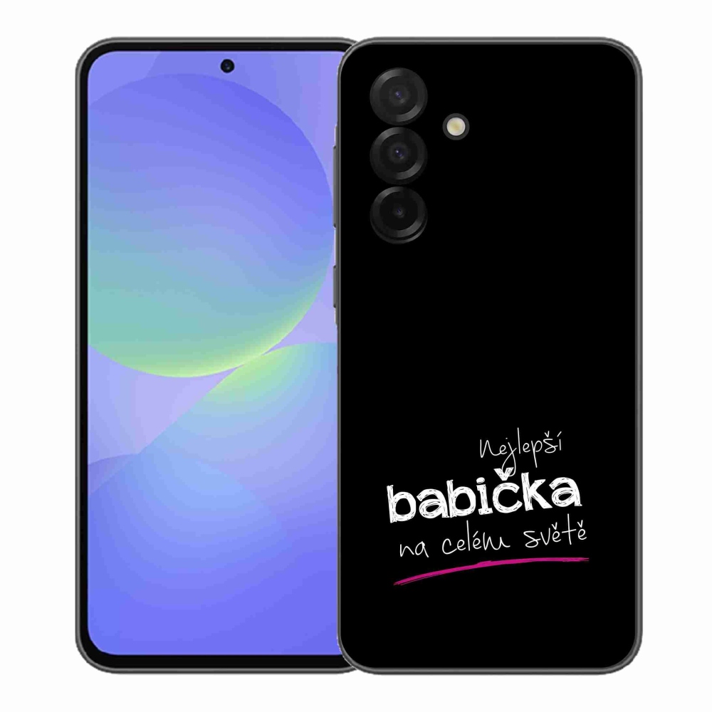 Gélový kryt mmCase na Samsung Galaxy A37 5G - najlepšia babička 4 čierne pozadie