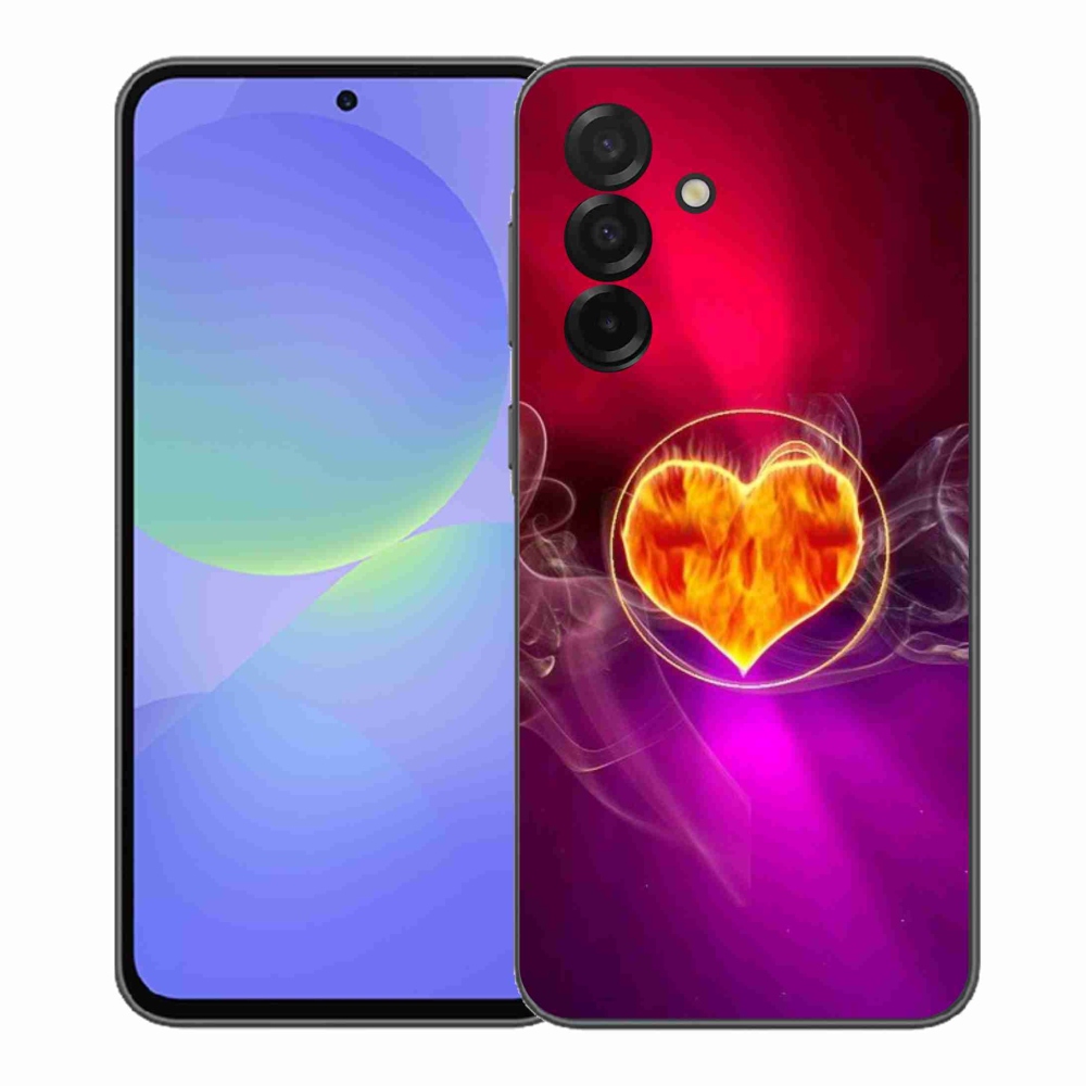 Gélový kryt mmCase na Samsung Galaxy A37 5G - ohnivé srdce