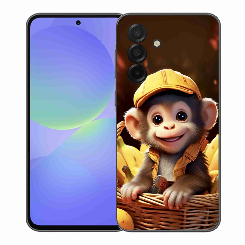 Gélový kryt mmCase na Samsung Galaxy A37 5G - opice v košíku
