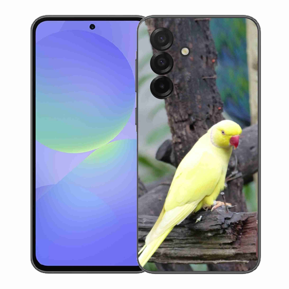 Gélový kryt mmCase na Samsung Galaxy A37 5G - papagáj alexander žltý