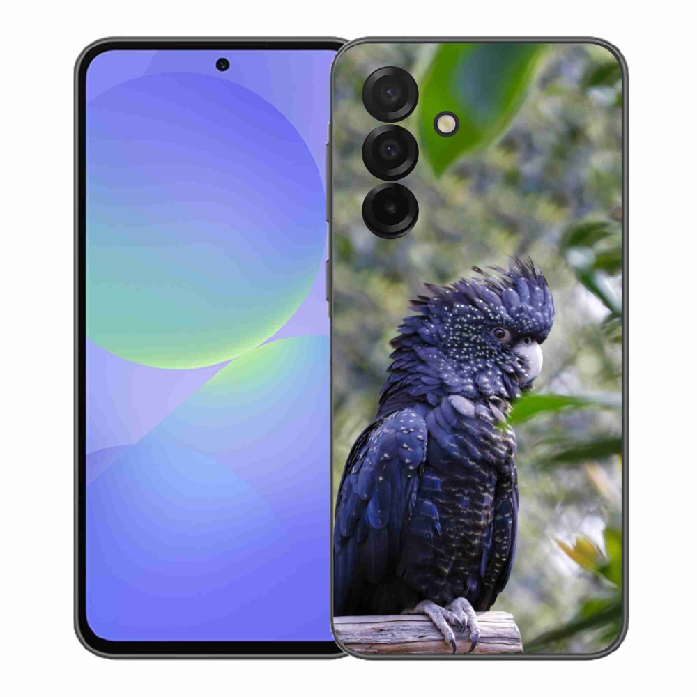 Gélový kryt mmCase na Samsung Galaxy A37 5G - papagáj kakadu čierny