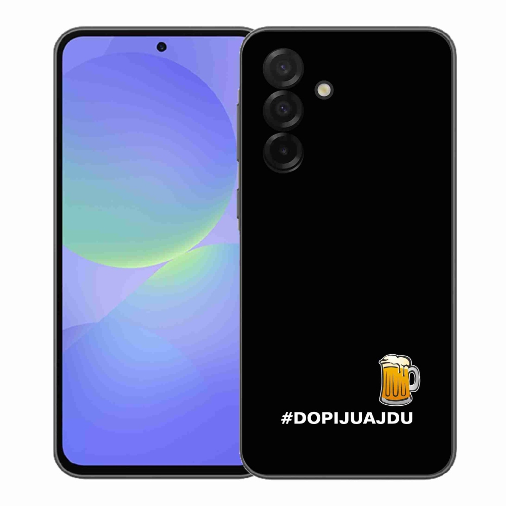 Gélový kryt mmCase na Samsung Galaxy A37 5G - pivný motív 1 čierne pozadie