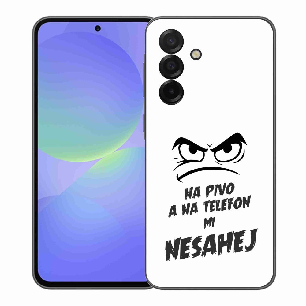 Gélový kryt mmCase na Samsung Galaxy A37 5G - pivný motív 2 biele pozadie