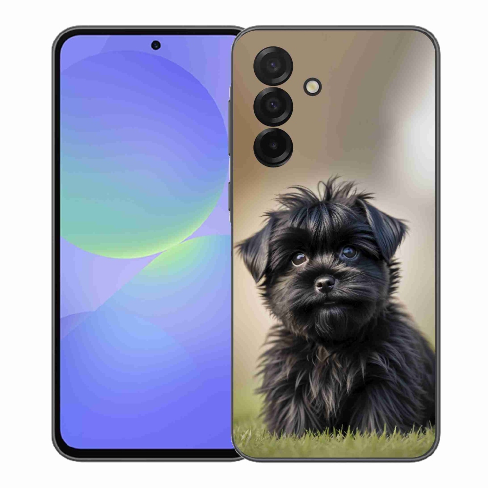 Gélový kryt mmCase na Samsung Galaxy A37 5G - roztomilý čierny psík