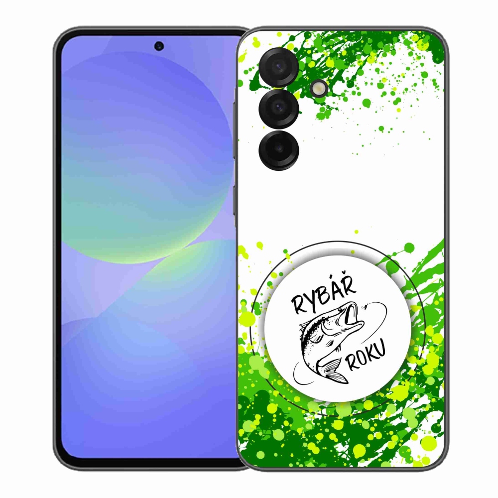 Gélový kryt mmCase na Samsung Galaxy A37 5G - rybár roka biele pozadie