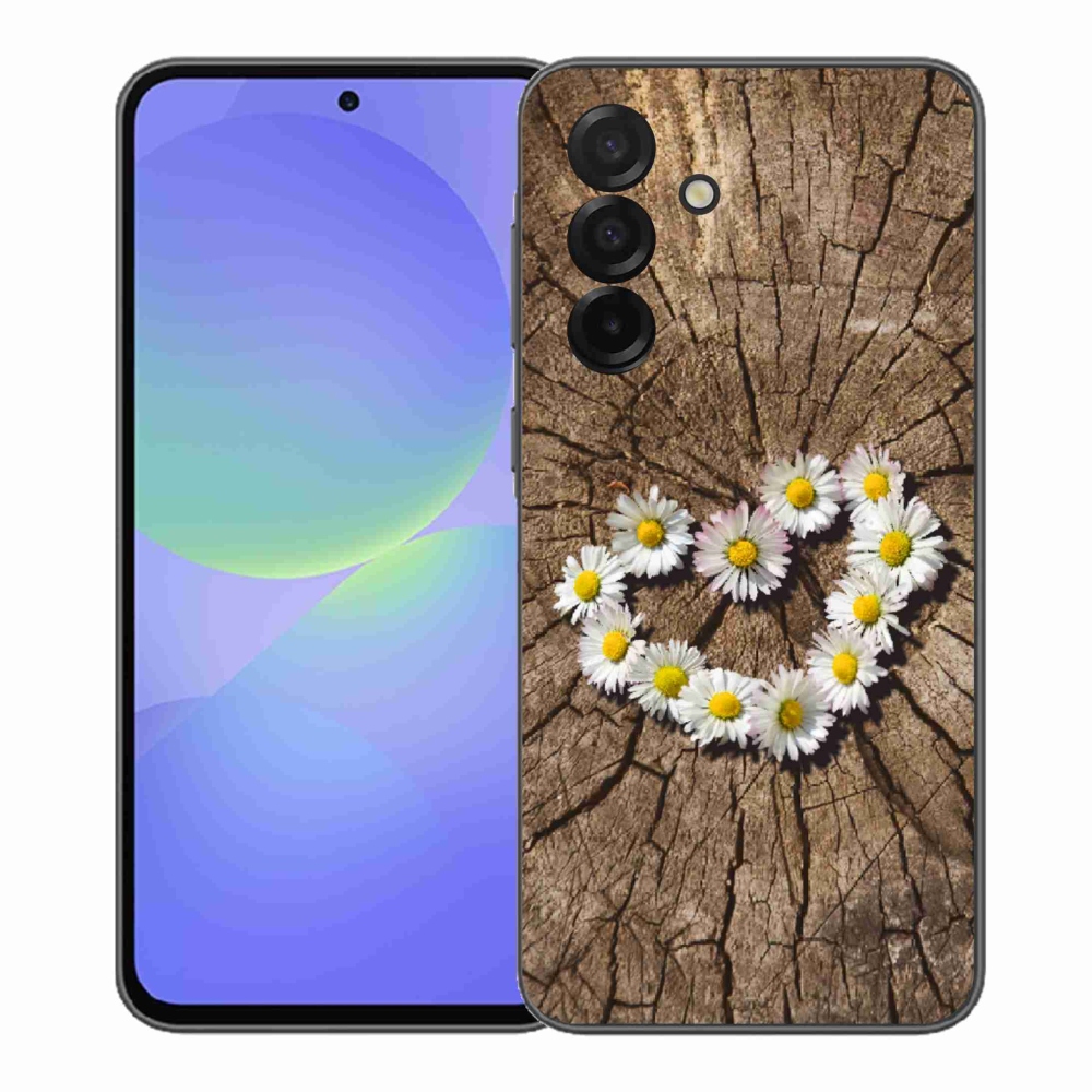 Gélový kryt mmCase na Samsung Galaxy A37 5G - srdce z margaréty
