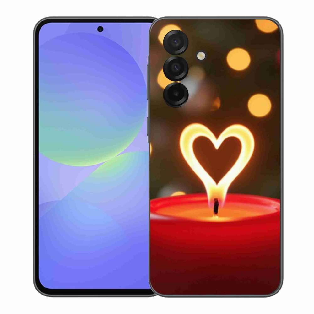 Gélový kryt mmCase na Samsung Galaxy A37 5G - srdce z plameňa