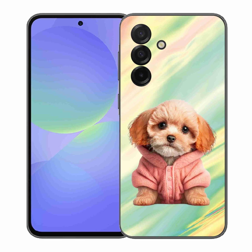 Gélový kryt mmCase na Samsung Galaxy A37 5G - šteňa vo svetri