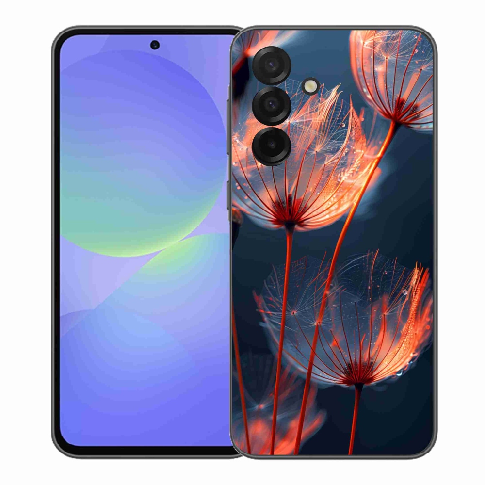 Gélový kryt mmCase na Samsung Galaxy A37 5G - svetielkujúce páperie