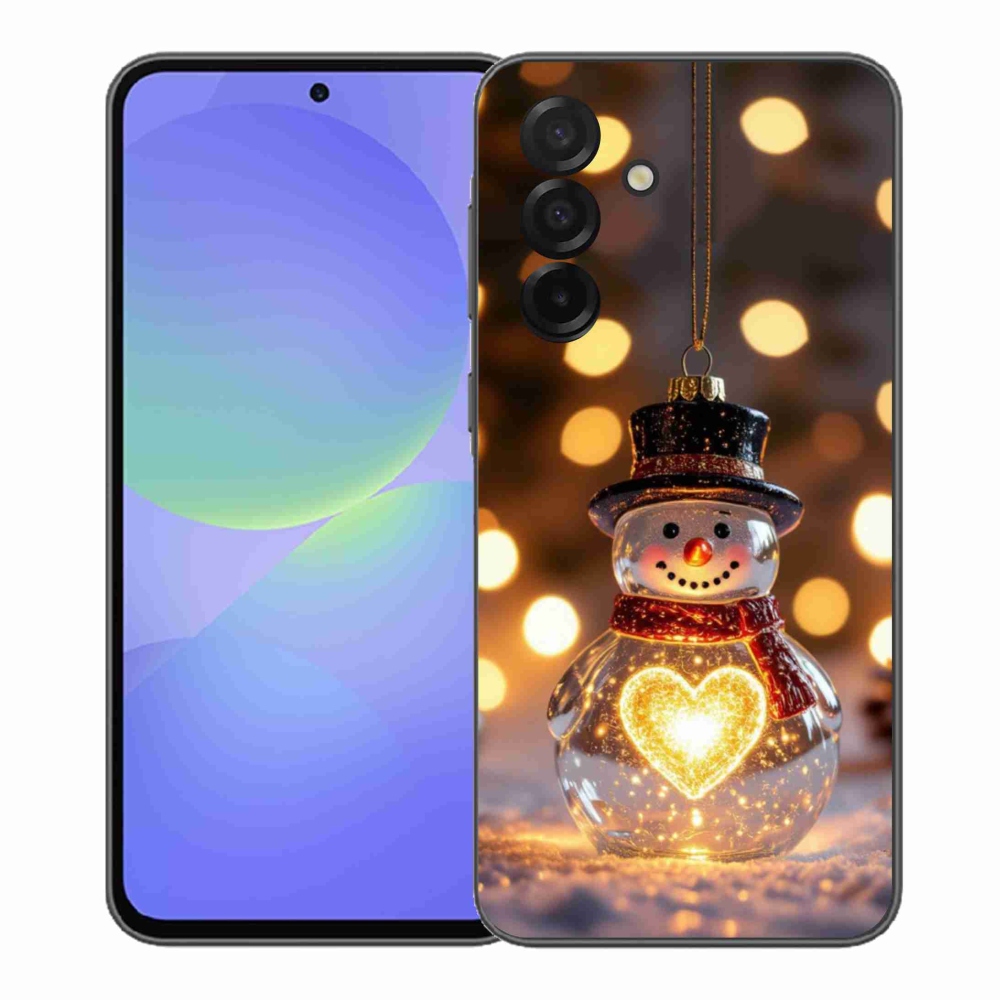 Gélový kryt mmCase na Samsung Galaxy A37 5G - svietiaci vianočný snehuliak
