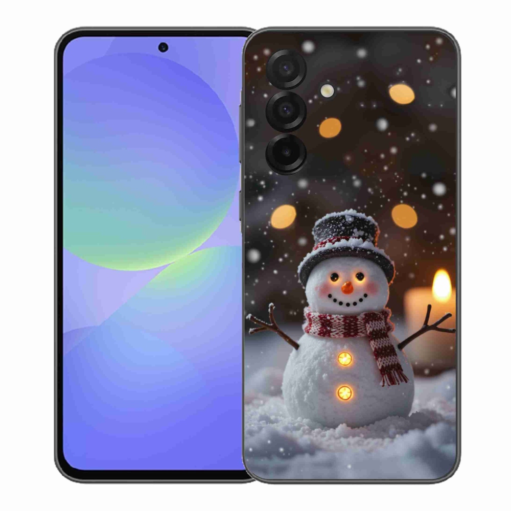 Gélový kryt mmCase na Samsung Galaxy A37 5G - veselý snehuliak
