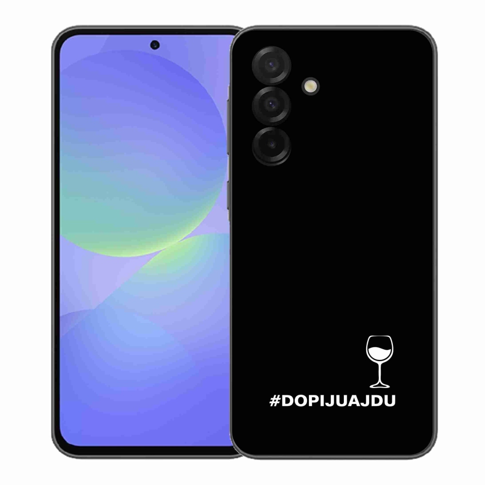 Gélový kryt mmCase na Samsung Galaxy A37 5G - vínny motív čierne pozadie