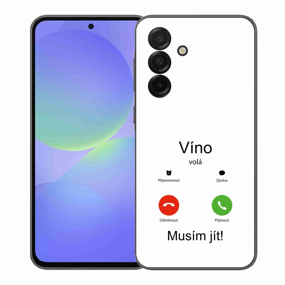 Gélový kryt mmCase na Samsung Galaxy A37 5G - víno volá biele pozadie