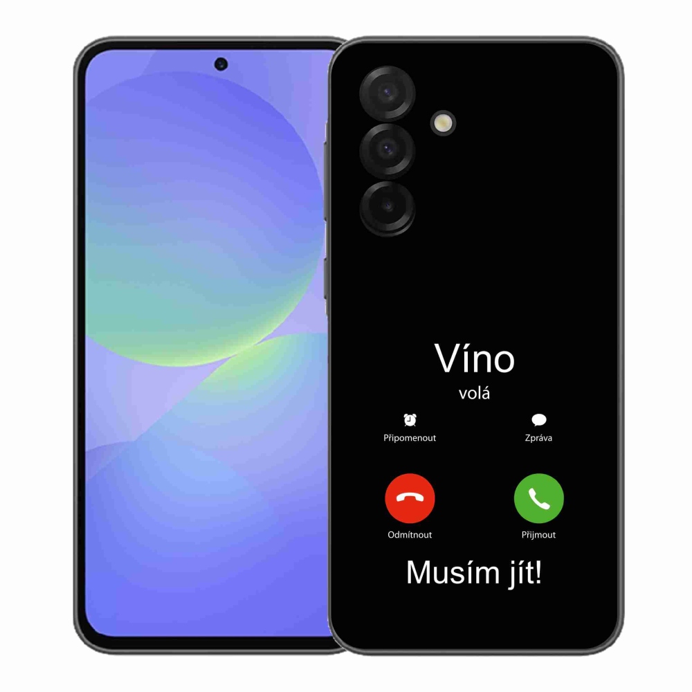 Gélový kryt mmCase na Samsung Galaxy A37 5G - víno volá čierne pozadie