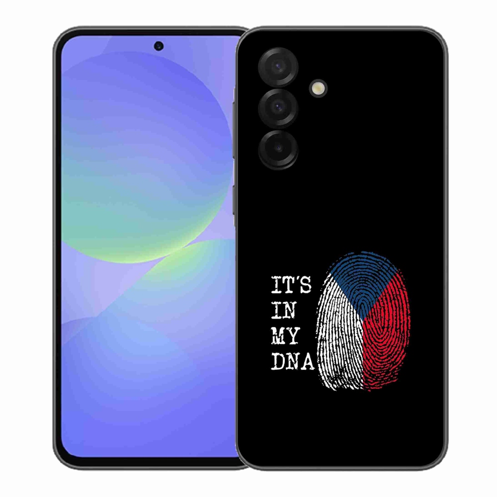 Gélový kryt mmCase na Samsung Galaxy A37 5G - vlajka odtlačok prsta čierne pozadie