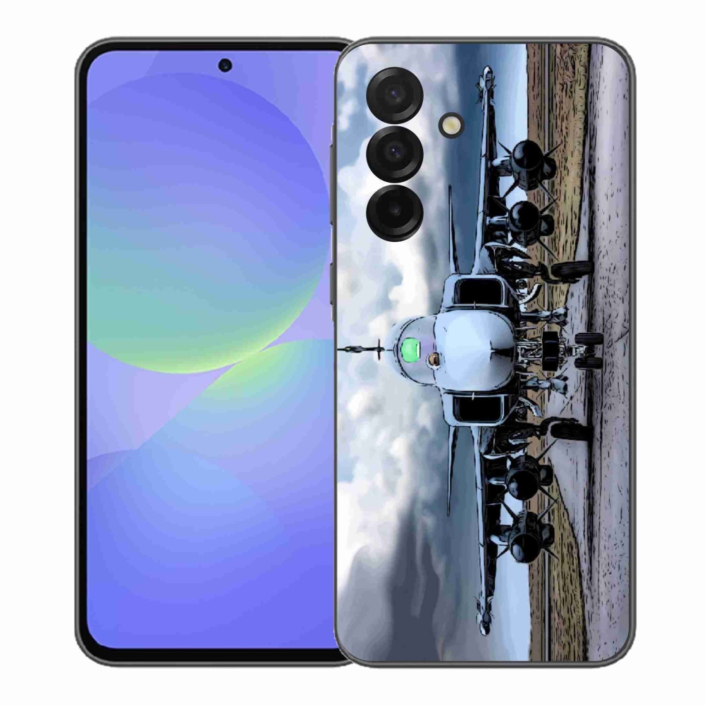 Gélový kryt mmCase na Samsung Galaxy A37 5G - vojenské lietadlo
