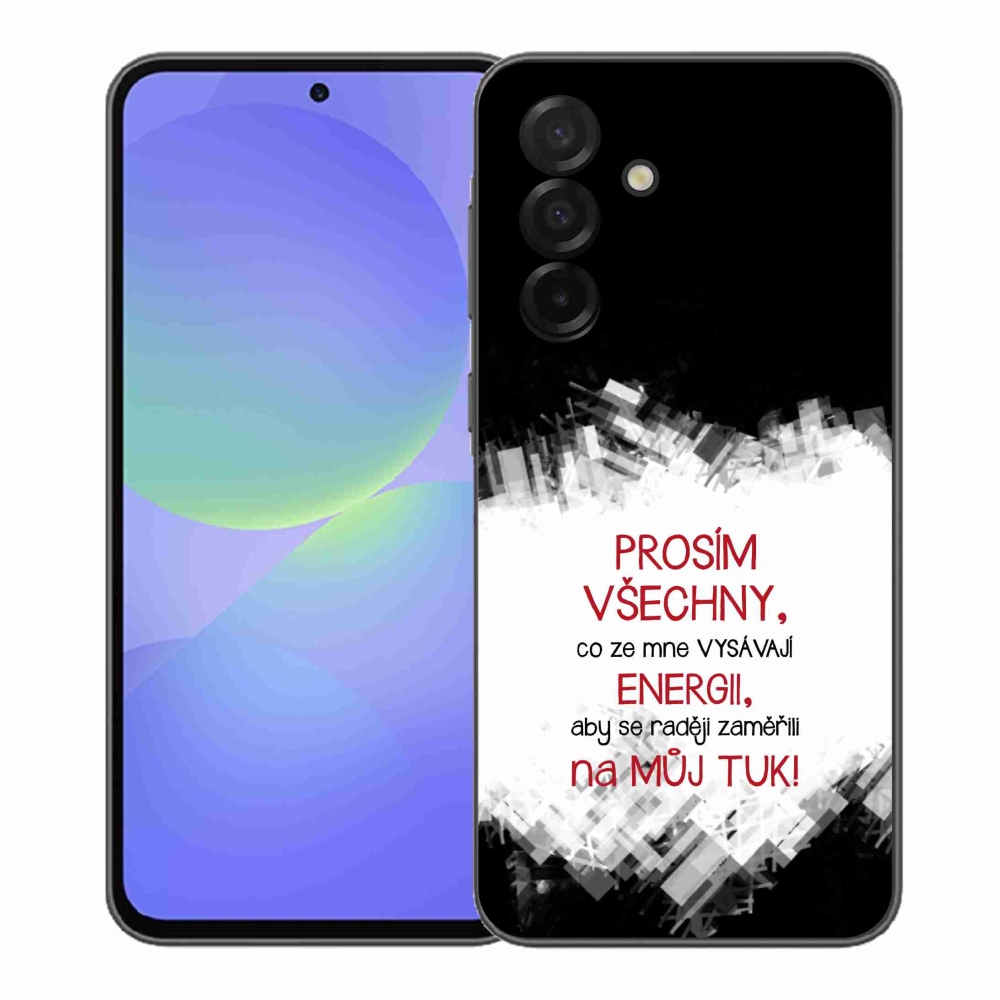 Gélový kryt mmCase na Samsung Galaxy A37 5G - vtipný text 1 červený