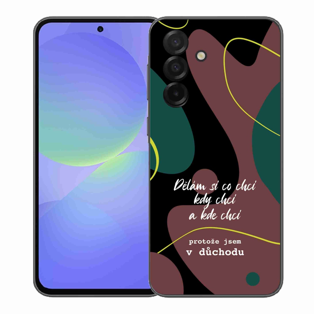 Gélový kryt mmCase na Samsung Galaxy A37 5G - vtipný text 10 čierne pozadie