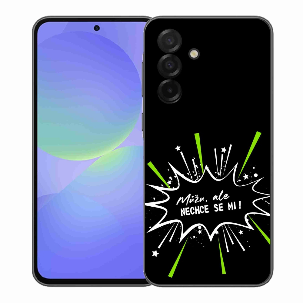 Gélový kryt mmCase na Samsung Galaxy A37 5G - vtipný text 11 čierne pozadie