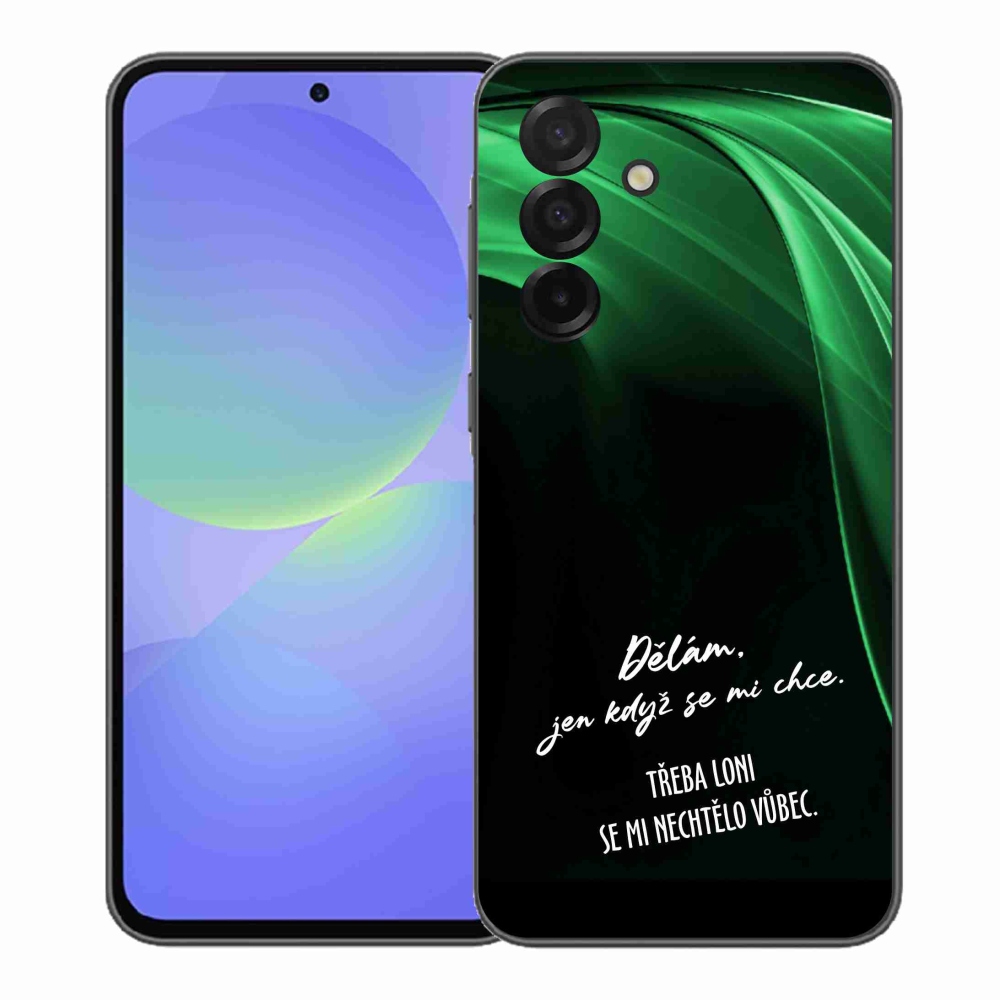 Gélový kryt mmCase na Samsung Galaxy A37 5G - vtipný text 12 čierne pozadie