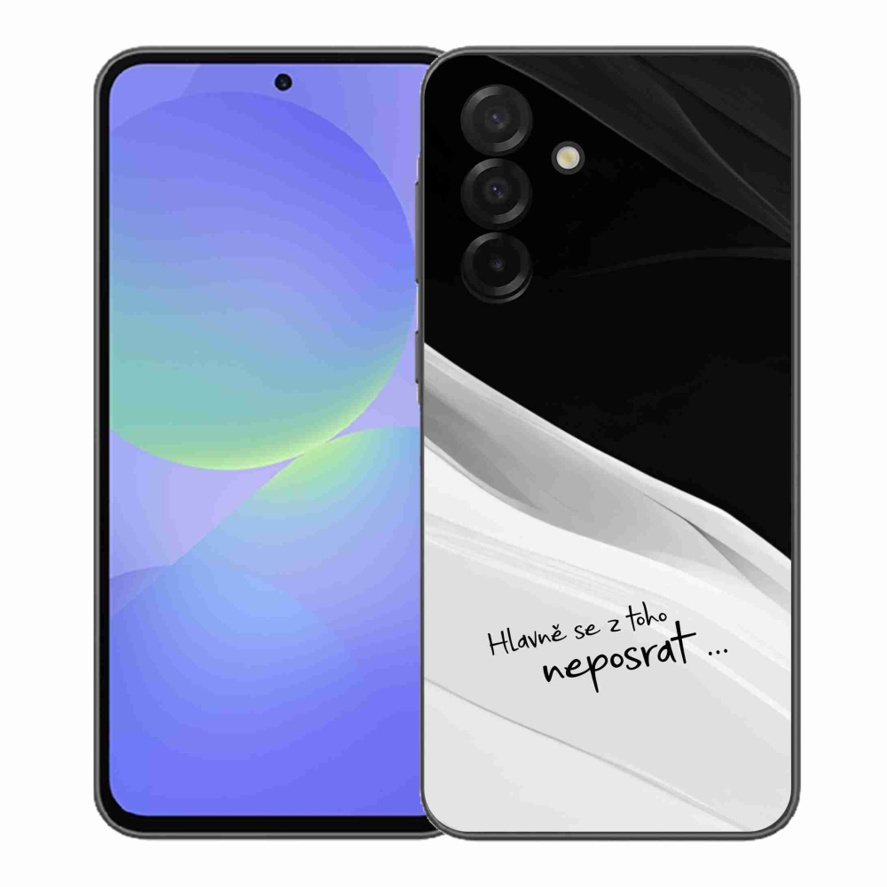 Gélový kryt mmCase na Samsung Galaxy A37 5G - vtipný text 13 bieločierne pozadie