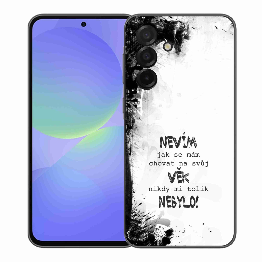 Gélový kryt mmCase na Samsung Galaxy A37 5G - vtipný text 14 biele pozadie