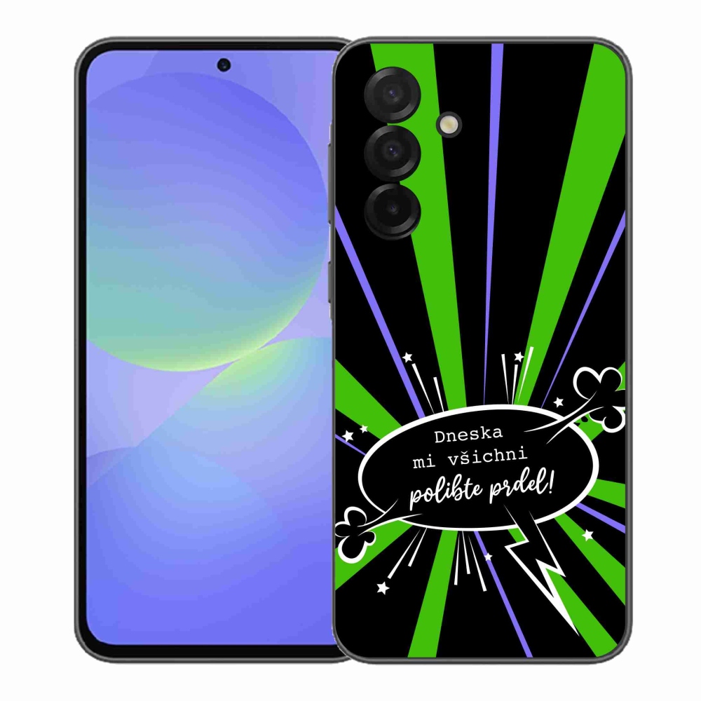 Gélový kryt mmCase na Samsung Galaxy A37 5G - vtipný text 15 čierne pozadie