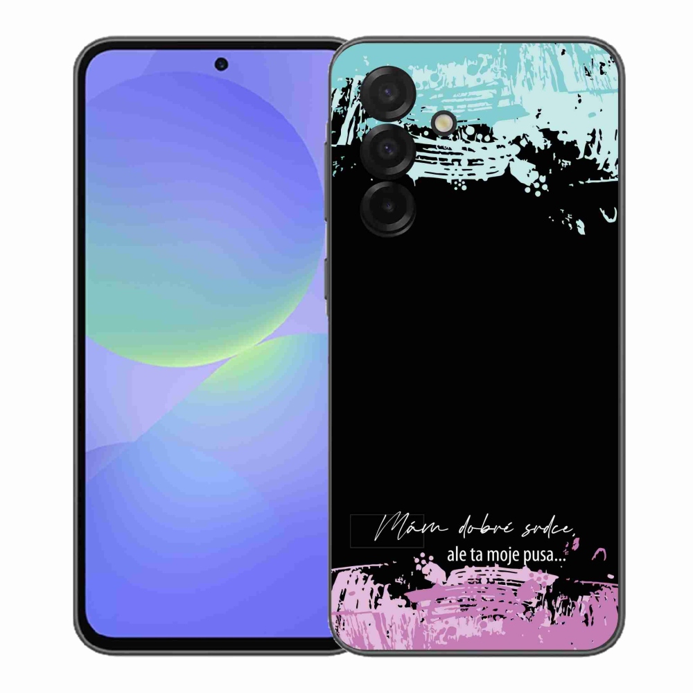 Gélový kryt mmCase na Samsung Galaxy A37 5G - vtipný text 3 čierne pozadie