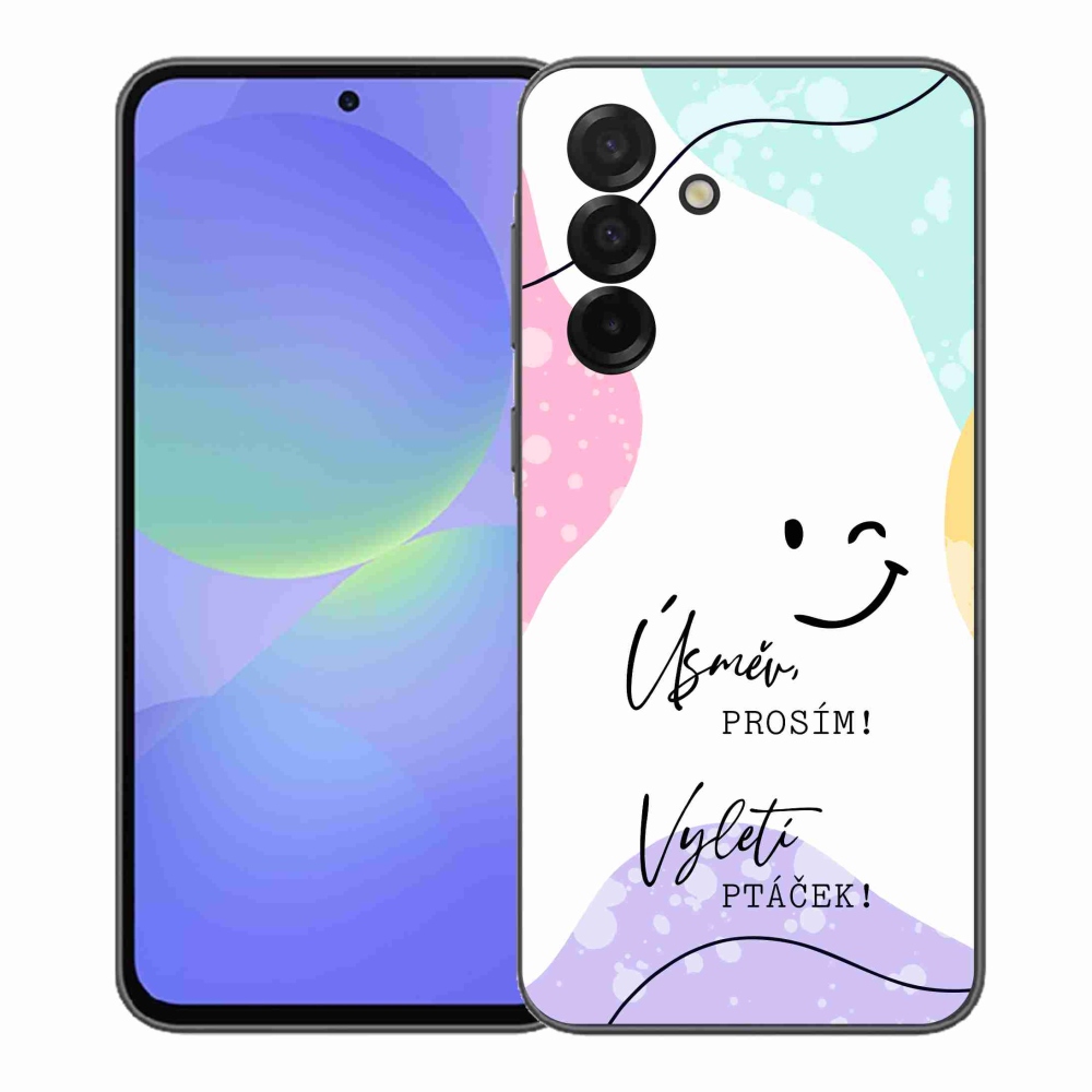 Gélový kryt mmCase na Samsung Galaxy A37 5G - vtipný text 4 biele pozadie