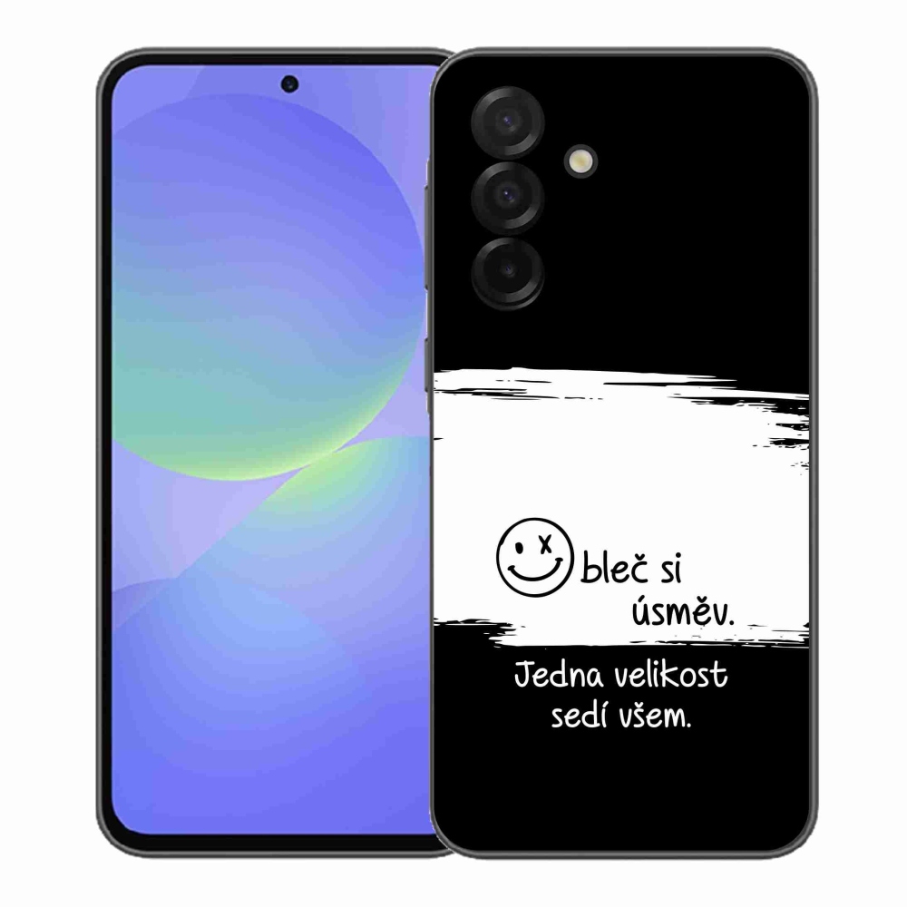 Gélový kryt mmCase na Samsung Galaxy A37 5G - vtipný text 8 bieločierne pozadie