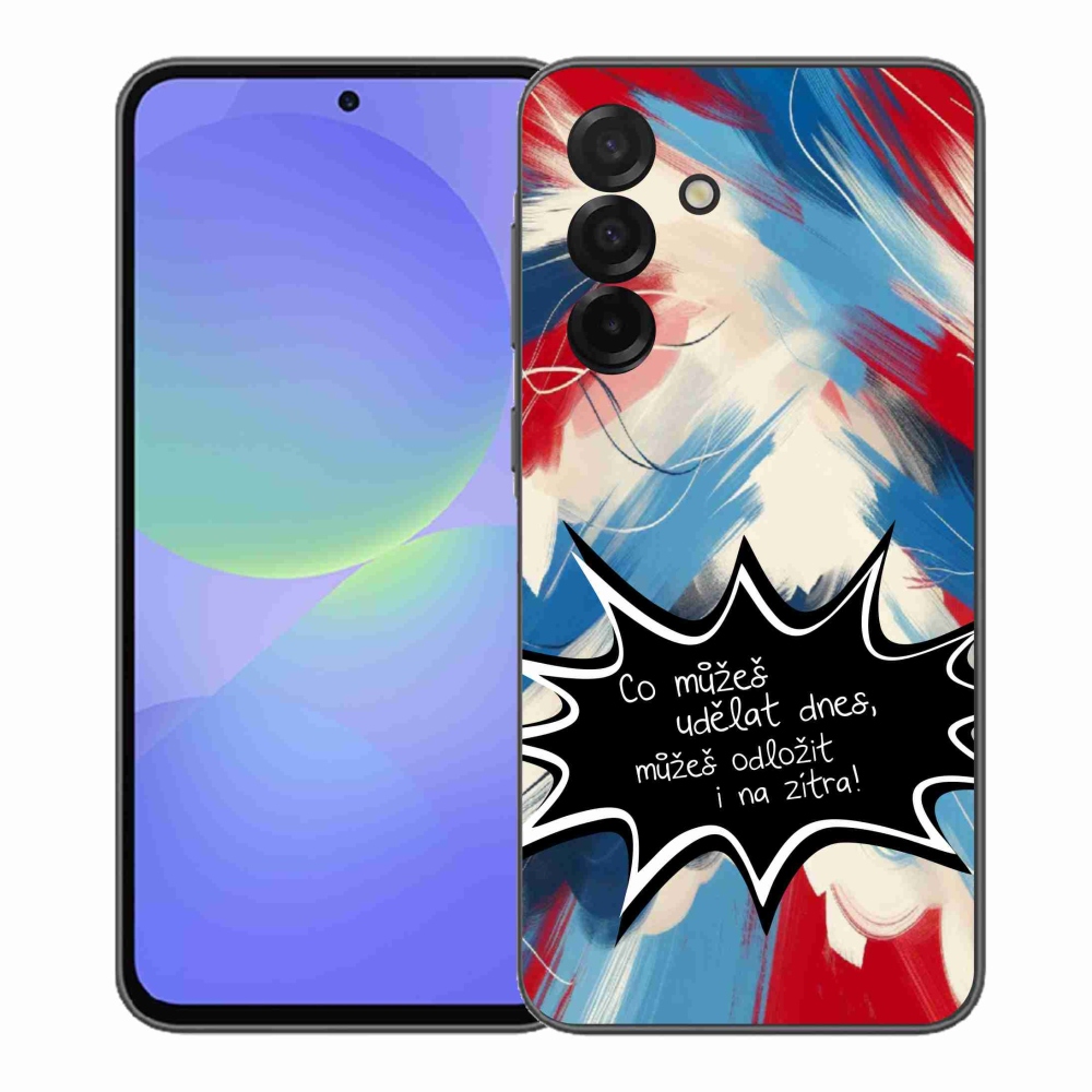 Gélový kryt mmCase na Samsung Galaxy A37 5G - vtipný text 9 čierne pozadie