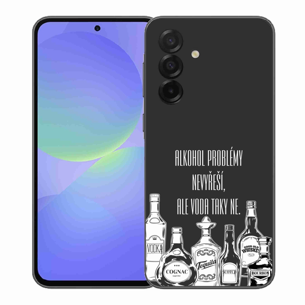 Gélový kryt mmCase na Samsung Galaxy A37 5G - vtipný text čierne pozadie