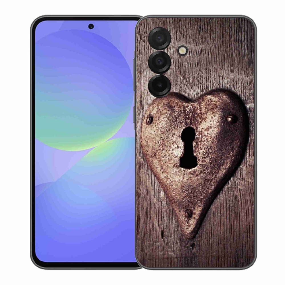 Gélový kryt mmCase na Samsung Galaxy A37 5G - zámok v tvare srdca