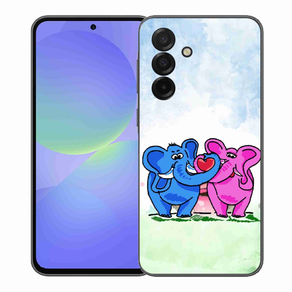 Gélový kryt mmCase na Samsung Galaxy A37 5G - zamilovaní slony